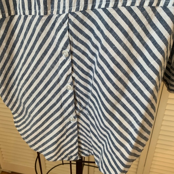 💙 Company One Woman Striped Linen Top - Picture 4 of 6
